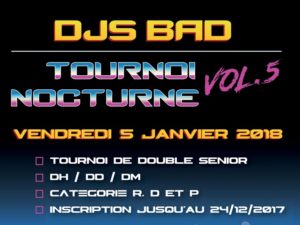 Lire la suite à propos de l’article Succès pour le 5ème tournoi nocturne du DJS Bad