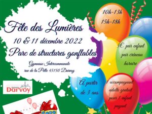 Lire la suite à propos de l’article Fête des Lumières les 10 et 11 décembre au gymnase de Darvoy