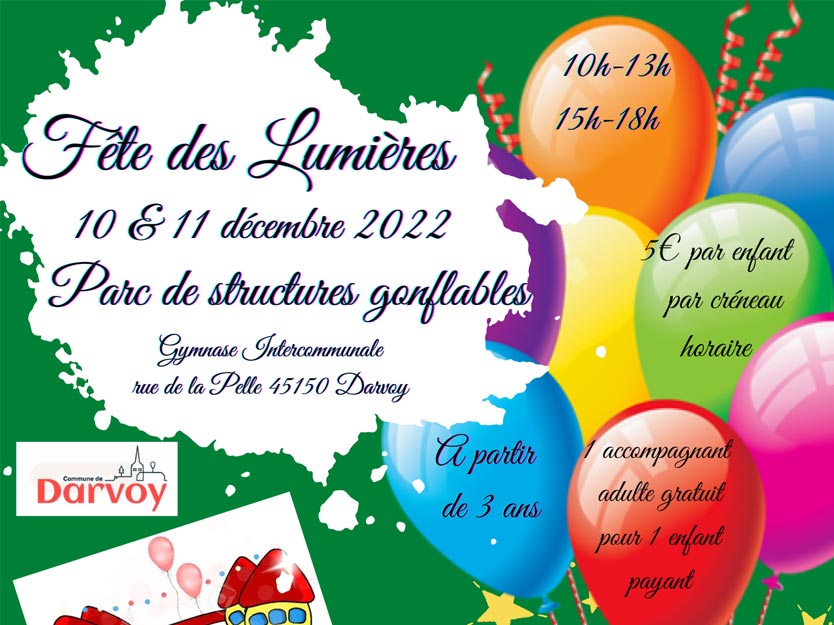 You are currently viewing Fête des Lumières les 10 et 11 décembre au gymnase de Darvoy